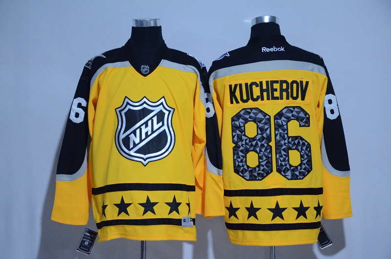 2017 NHL Tampa Bay Lightning #86 Kucherov yellow All Star jerseys->->NHL Jersey